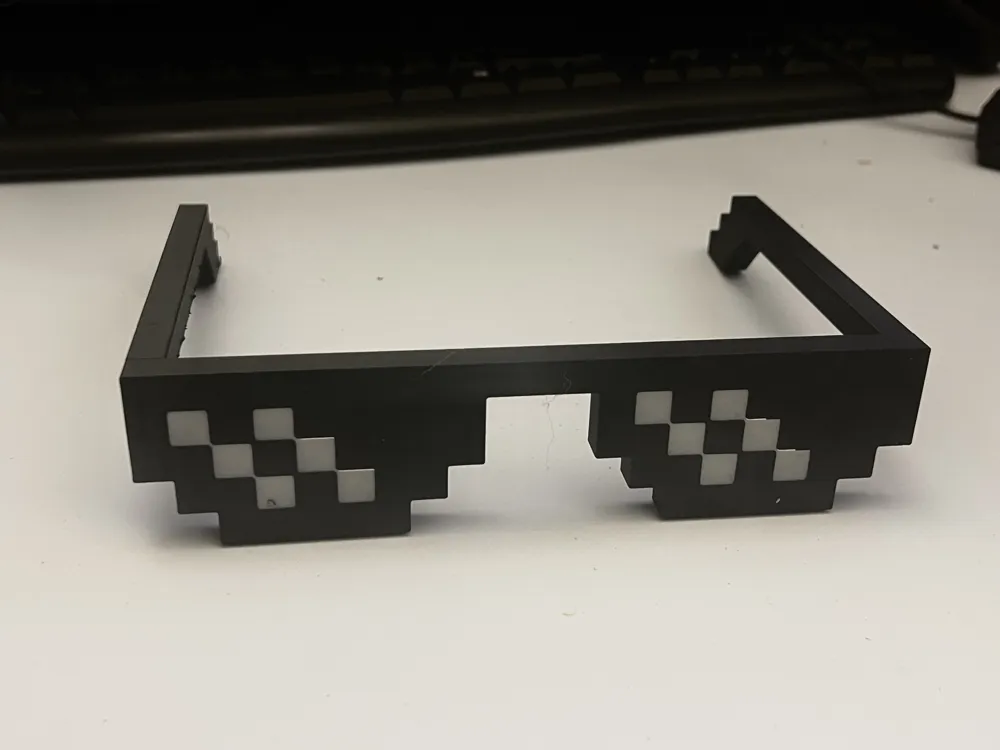 Minecraft Sunglasses [NO SUPPORT] - Free 3D Print Model - MakerWorld