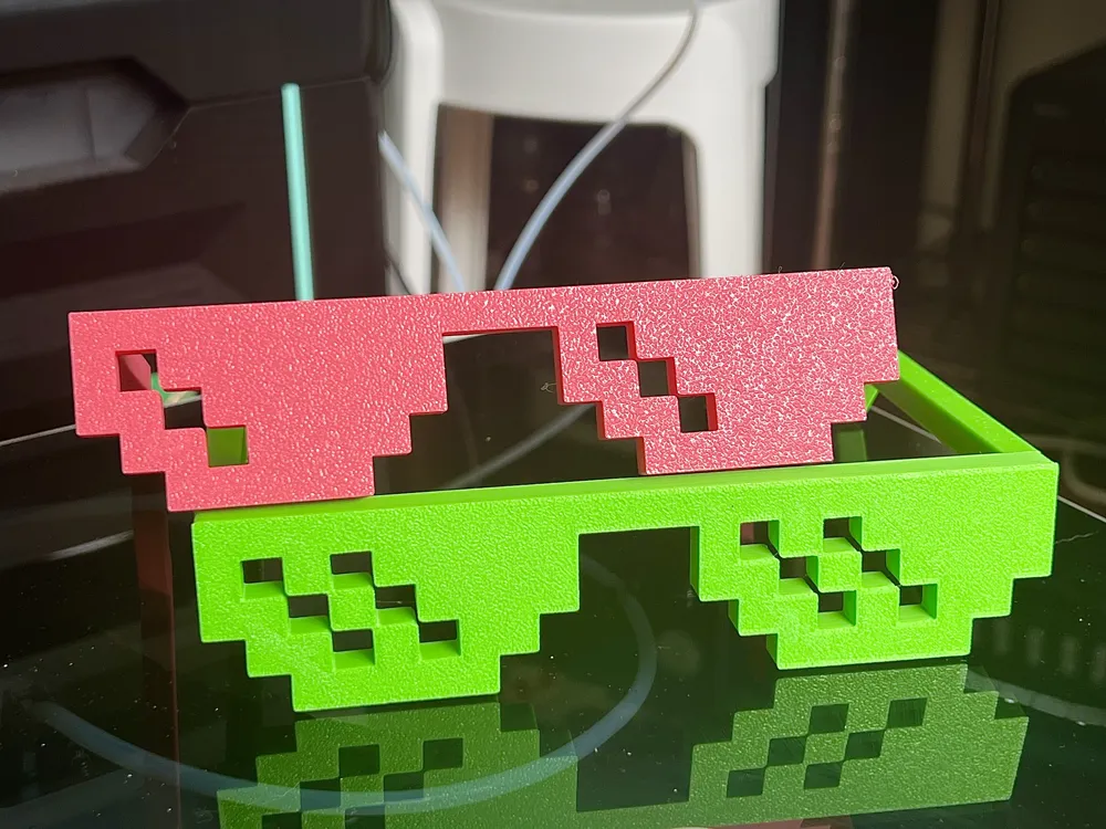 Minecraft Sunglasses [NO SUPPORT] - Free 3D Print Model - MakerWorld