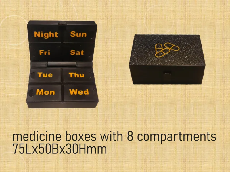 medicine boxes with 8 compartments