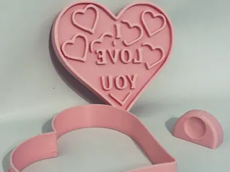 Cookie cutter  . Herz -  I Love You