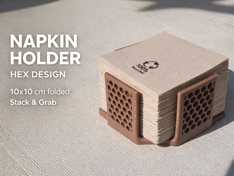 Napkin Holder 10x10 Hex  No Supports