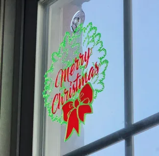 Festive Window Hanging Christmas Wreath: Bring Holiday Cheer to Your Home