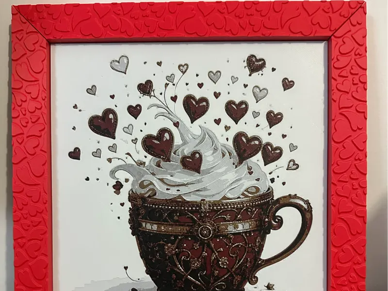 Cadre coeur 20x20 cm pour Hueforge