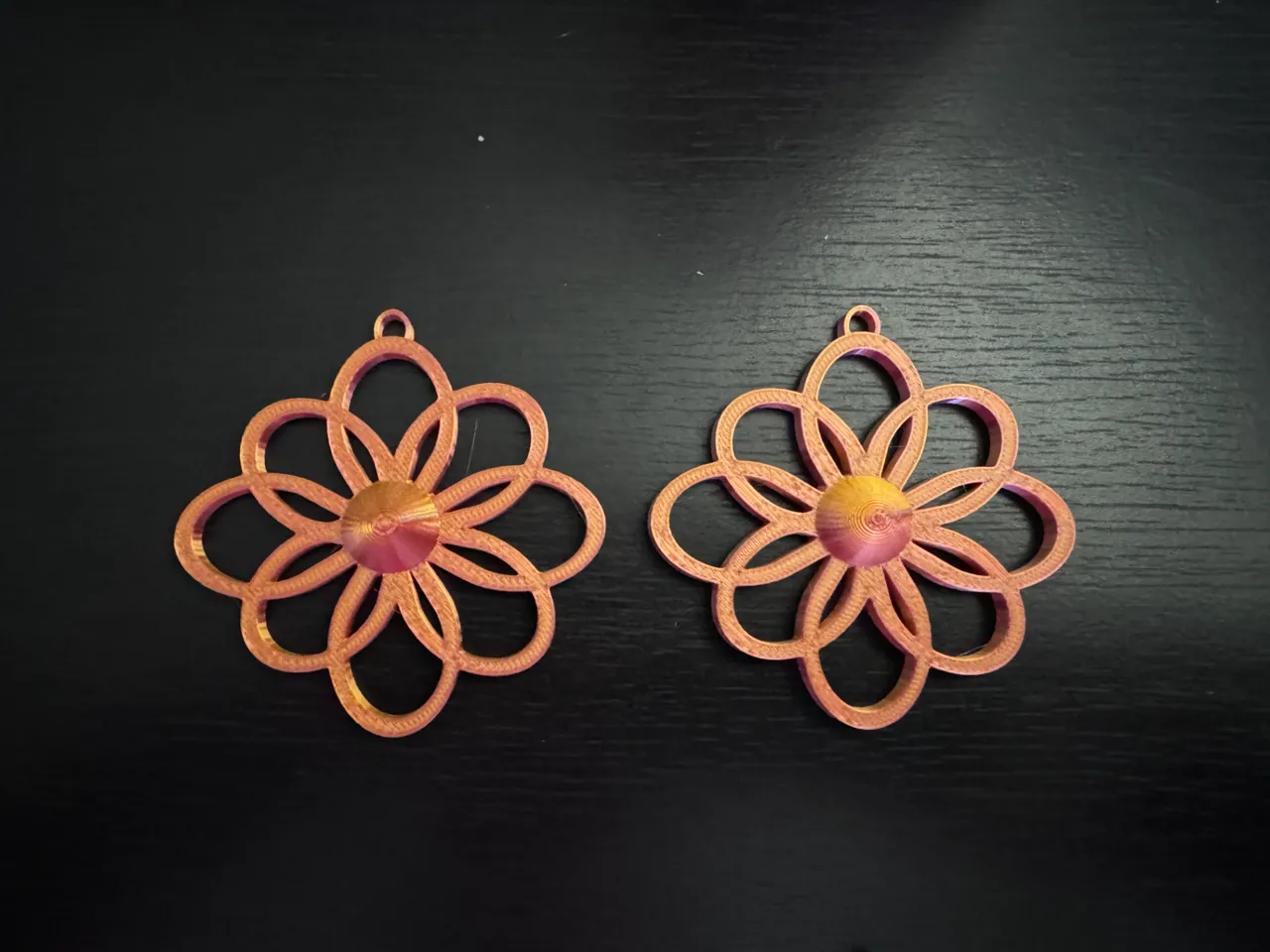 Flower - Gear Pattern Earring Set view 2