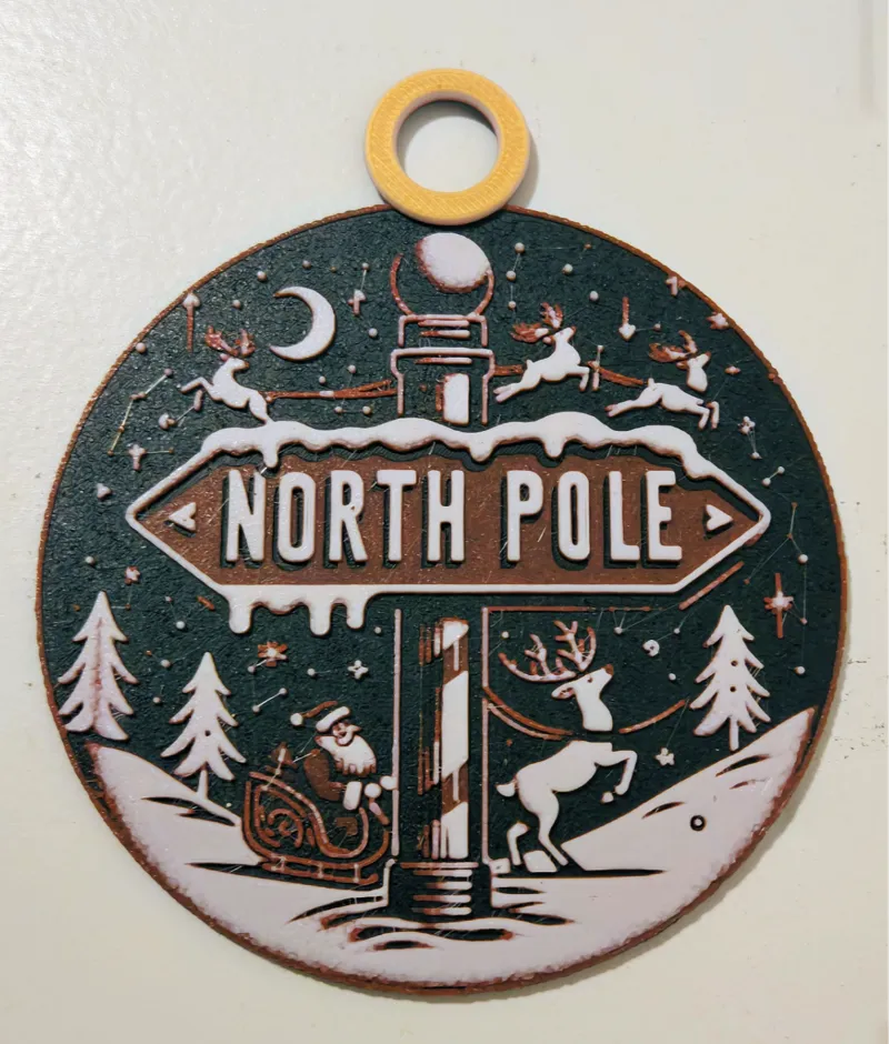Santa @ The North Pole Ornament 