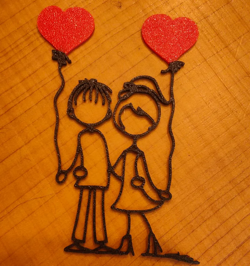 amoureux cœur ballon