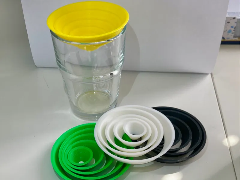 Fruchtfliegenfalle als Trichter – Aufsatz für Glas