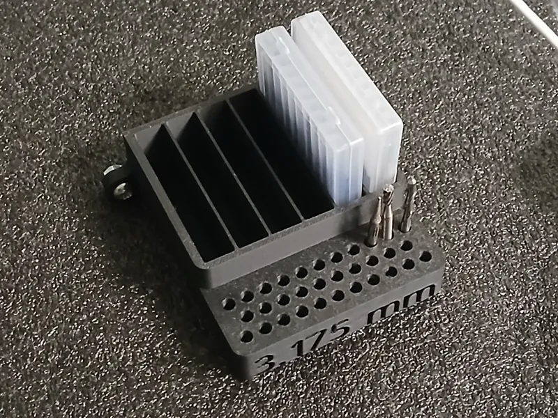 CNC Bit Tray / Holder for 3.175 mm bits.