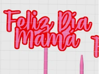 Topper feliz dia mama