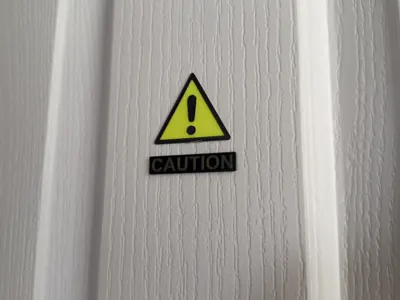 CAUTION Sign 50x10x3mm
