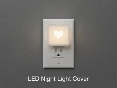 Cover for LED Night Light – Heart, Moon & Blank
