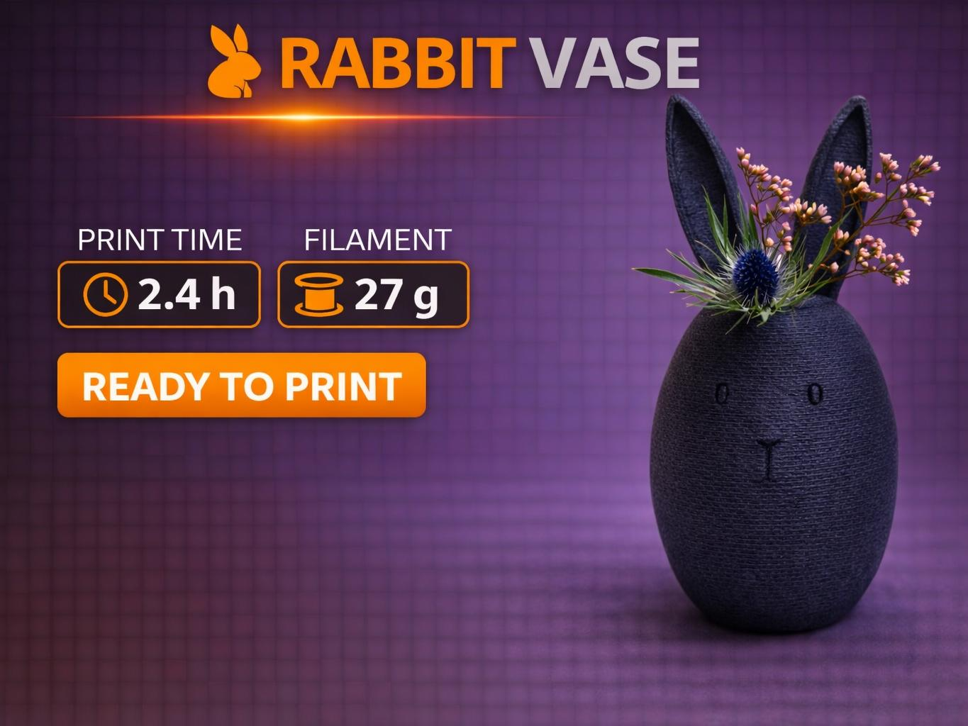 Hasen -Vase — Größe L (20 cm)