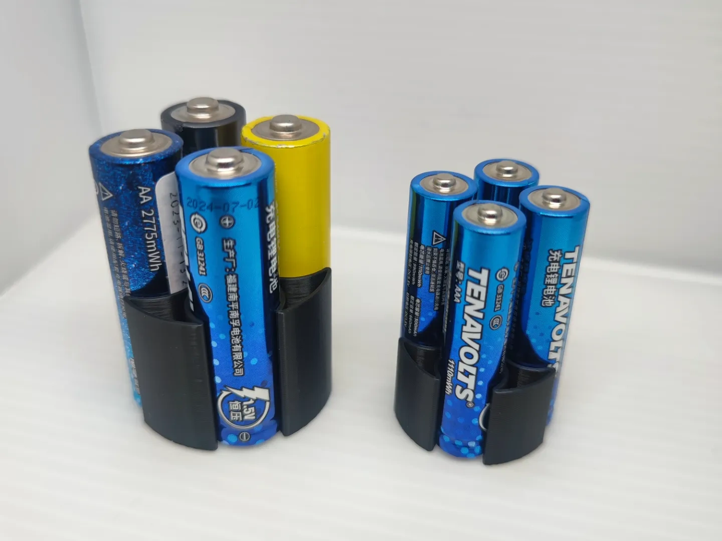 5号7号电池AAA电池收纳4节位整理收纳底座