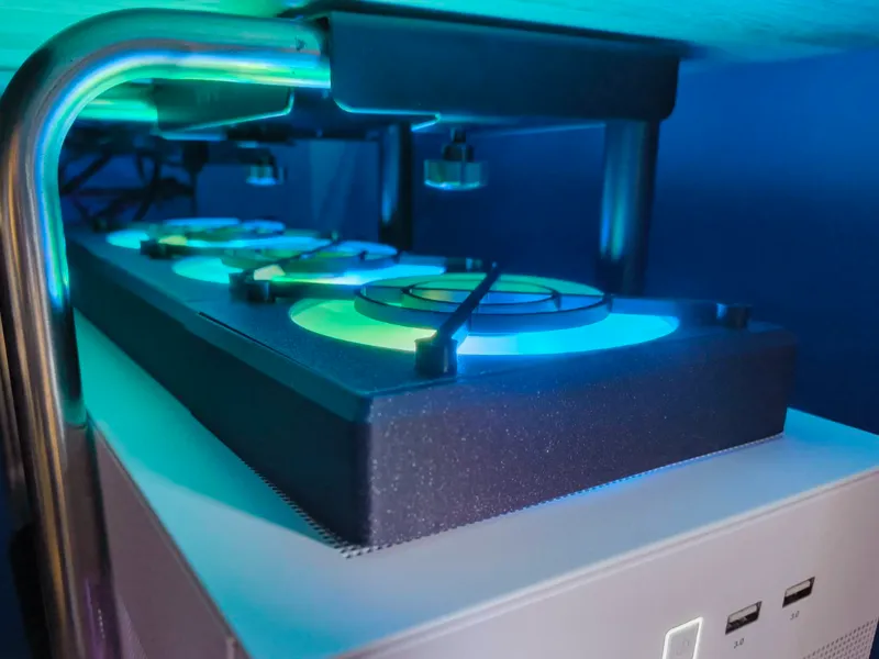 360mm Cooler for on top of your case.