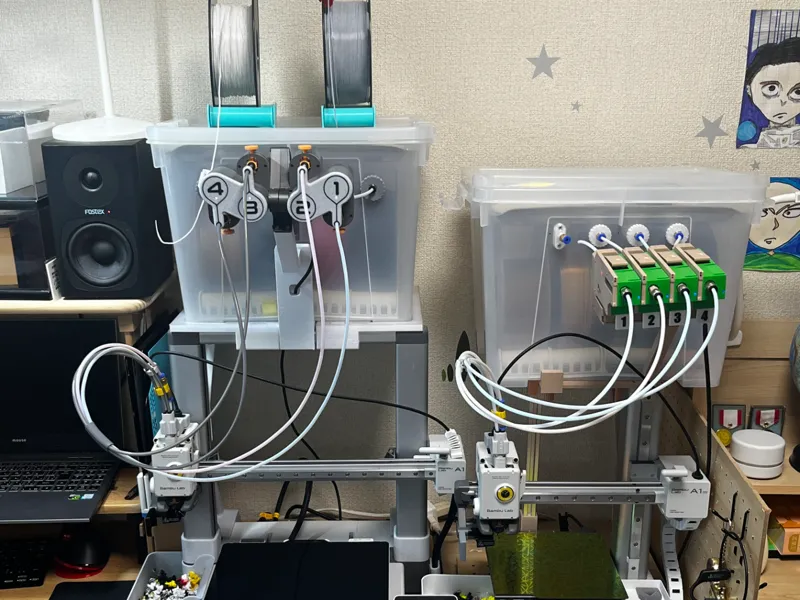 A1 TOPテーブル、A1の上にAMS LITEとドライボックスなどを設置可能