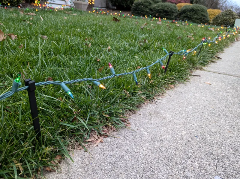 Christmas Light Grass Stakes