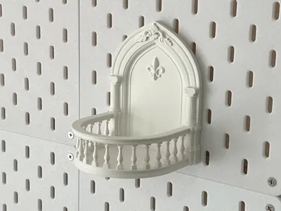 European-style Balcony Mount (Compatible with Round Holes and IKEA SKÅDIS Pegboard)