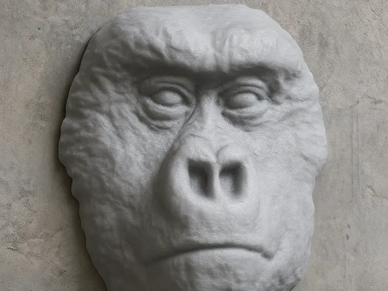 Gorilla Wall Sculpture