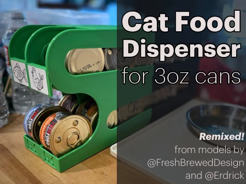 Cat Food Can Dispenser for 3oz cans, holds 12