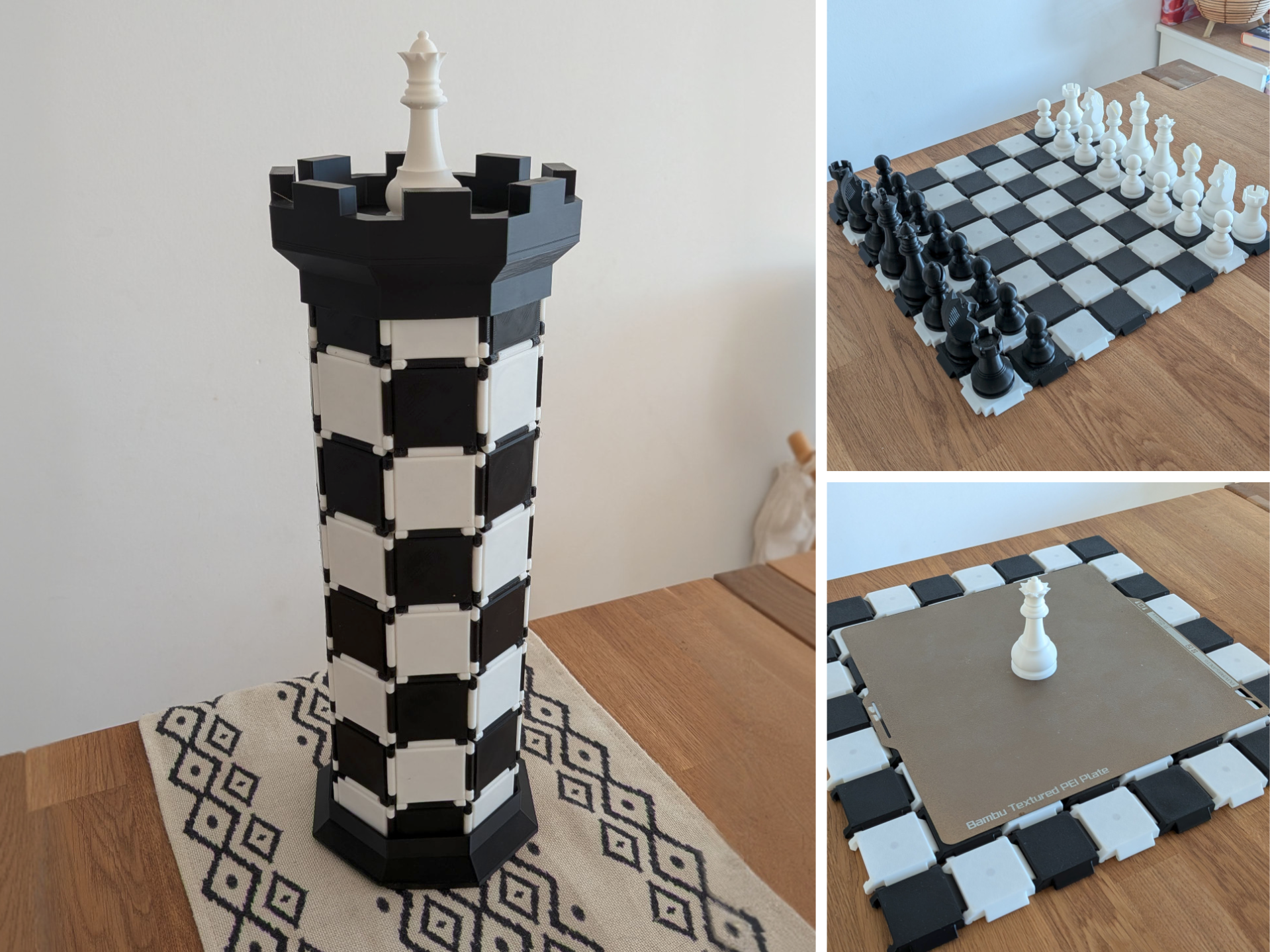 One-Piece Modular Foldable Scalable Chess Board