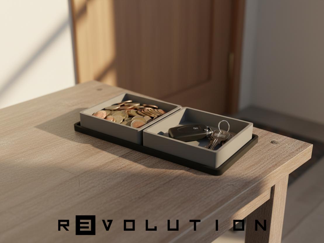 Modern Coins and Keys clutter tray