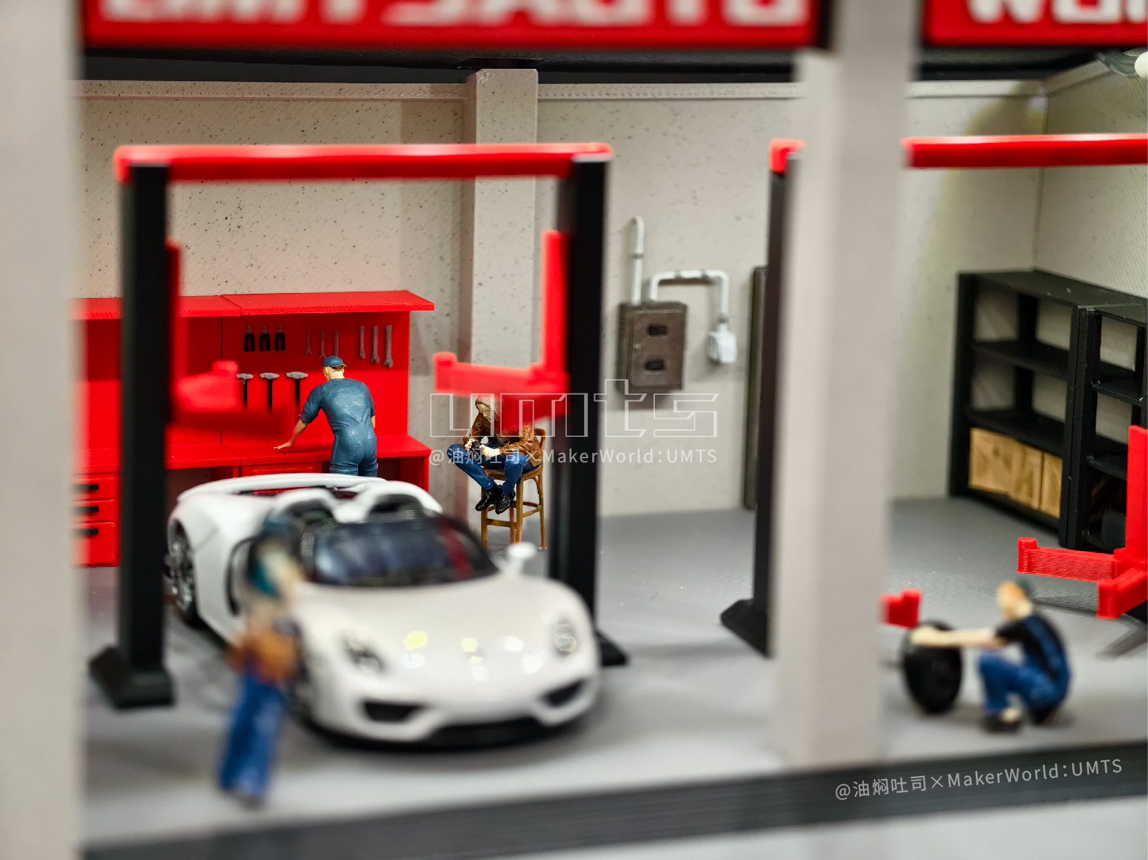 Miniatura 3 do modelo 3D 1/64小场景：车行停车场【A1mini友好版】无切割