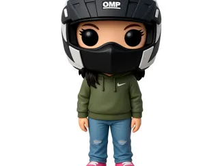 Girl in a helmet