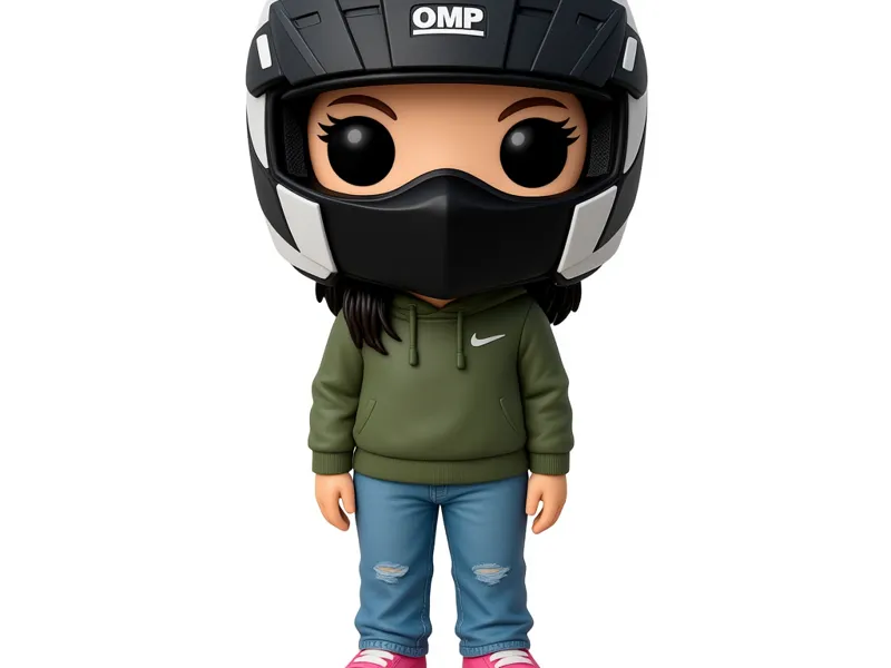 Girl in a helmet
