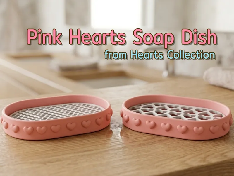 Pink Hearts - Soap Dish