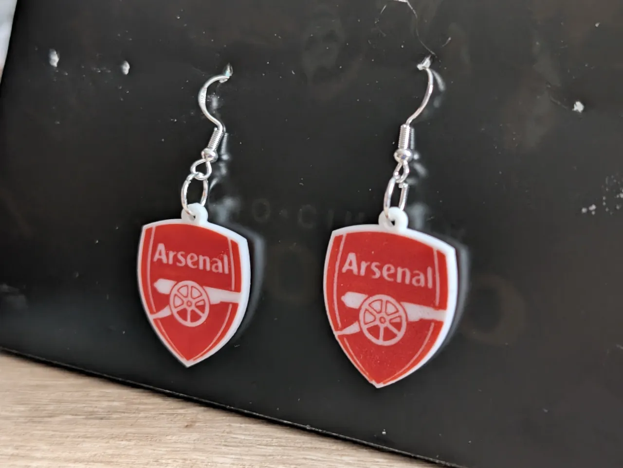 Arsenal FC Shield Earrings - Fan Art, 0.2mm nozzle view 3