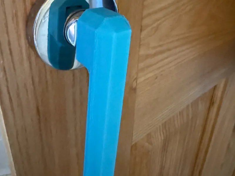 Lock handle lever assistive