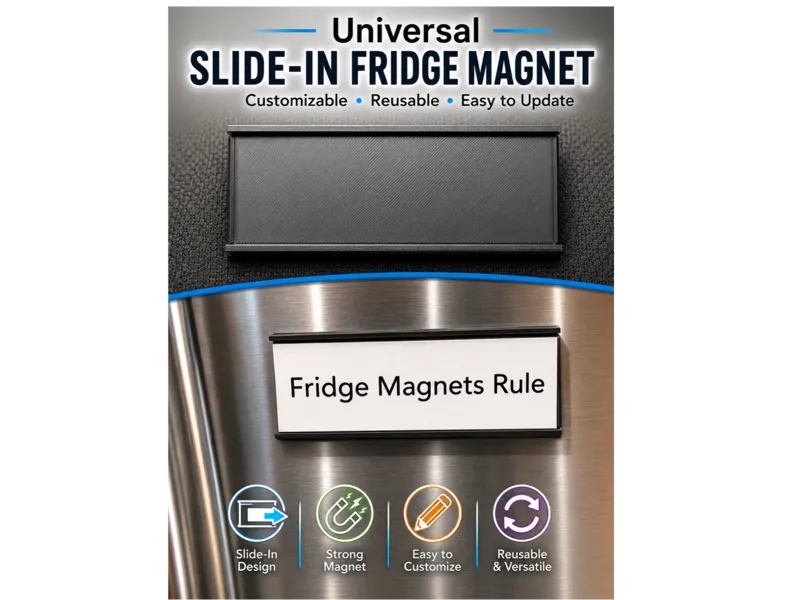 Universal Slide in Fridge Magnet - Customizable
