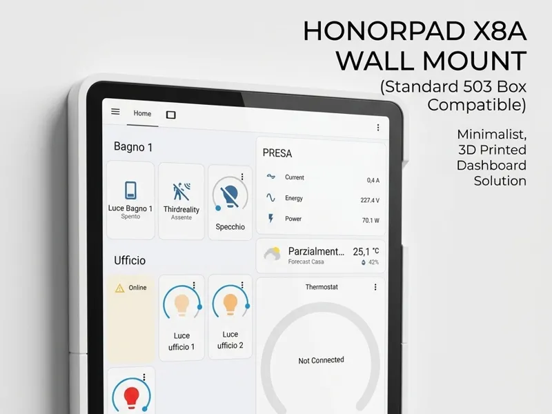 Honor Pad X8a wallmount on top of 503 box
