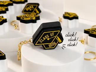 Fidget Clicker Keychain – Graduation Cap Custom