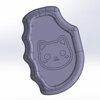 Cute Cat Bravery Stone