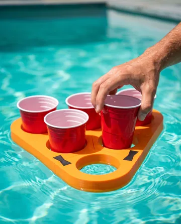 Soporte: Floating Beer Pong Rack – 6 Cup Pool Float — vista de referencia 4