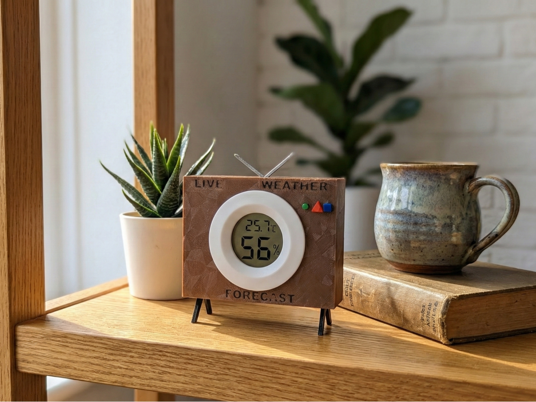 Compact Desktop Thermometer & Hygrometer Case