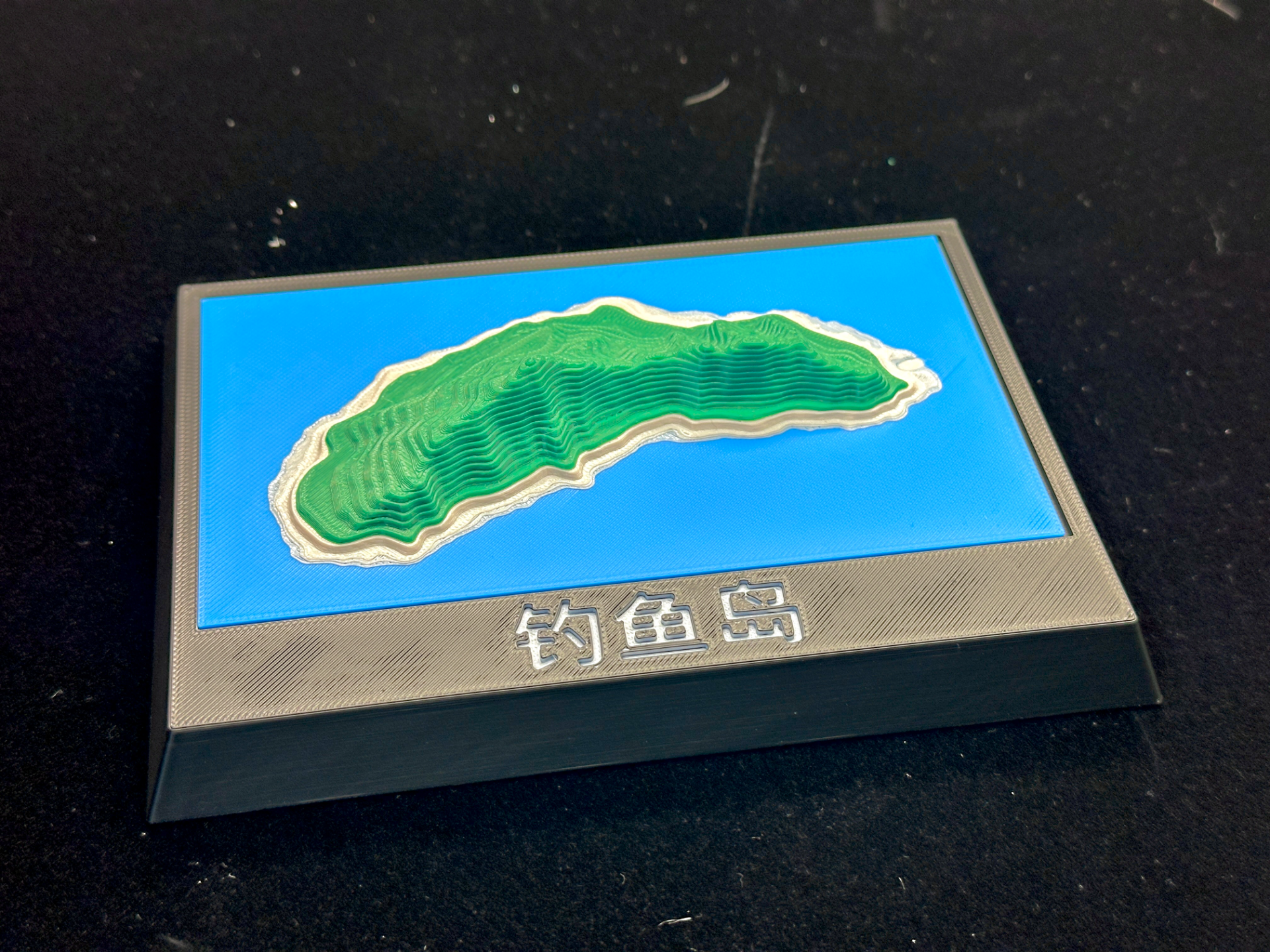 Miniatura 2 do modelo 3D 钓鱼岛 等高线地形图