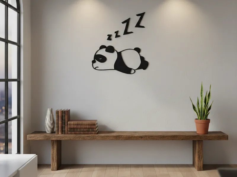 Lazy Panda wall art decoration