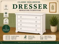 Commode miniature pour maison de poupée — photo 1