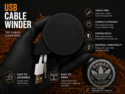 USB Cable Winder