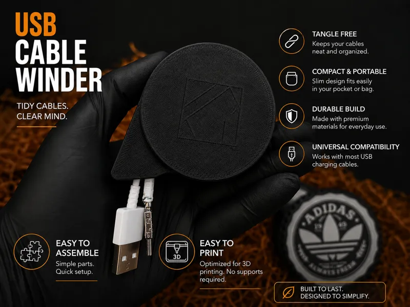 USB Cable Winder