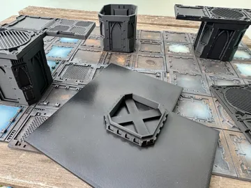 Escenografía en miniatura: Necromunda Column & Walkways — vista de referencia 3