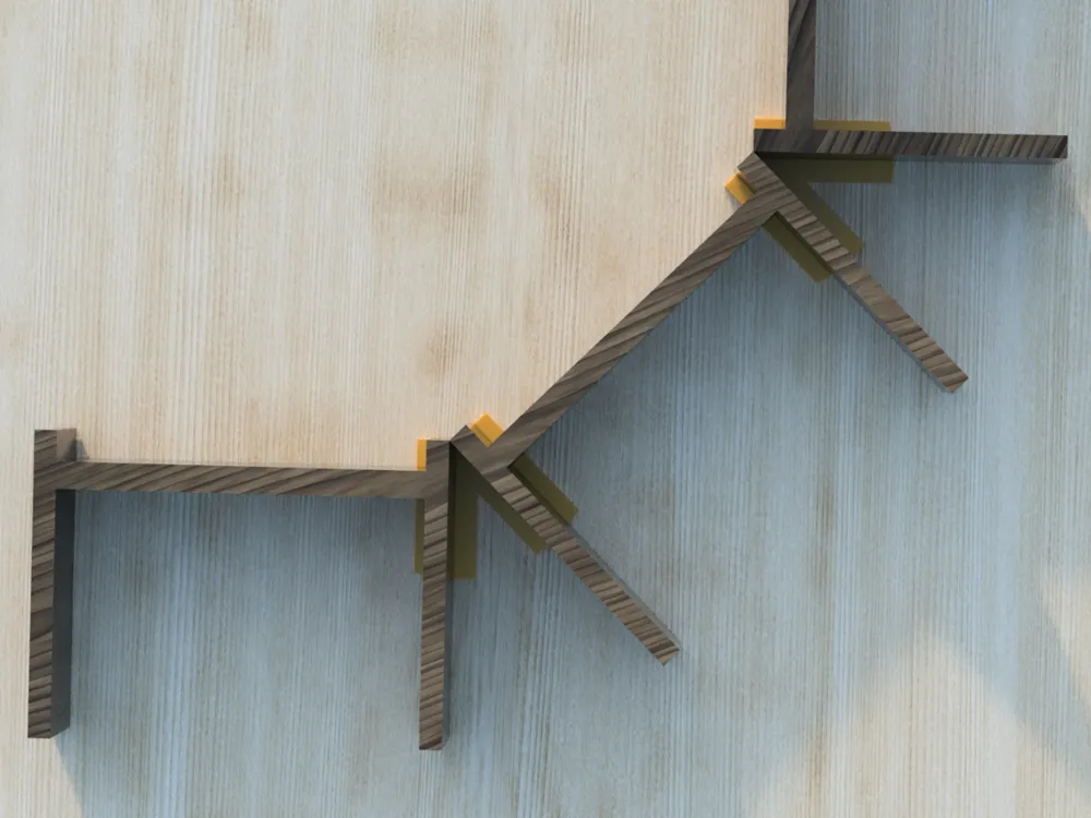 IKEA corner bracket for Billy shelves 45° angle by FFxD MakerWorld