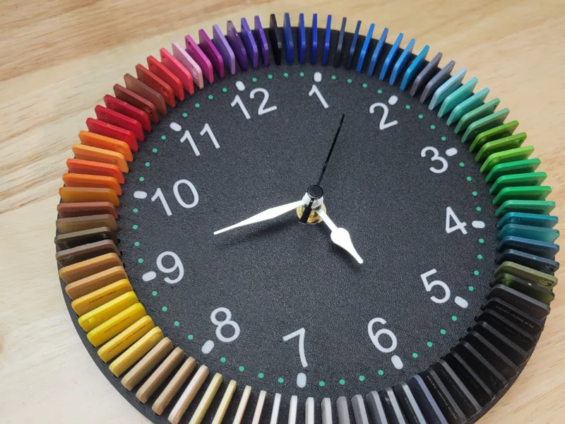 Bambu Filament Color Swatch 90 Slots– Wall Clock 