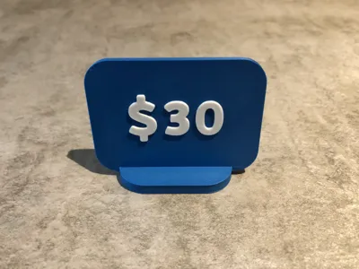 Price tag $30