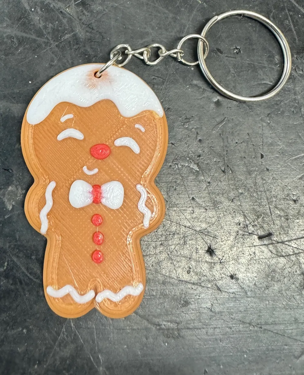 Miniblings Gingerbread Man Portachiavi Gingerbread Cookie - Handmade Jewelry I I Ciondolo Portachiavi Portachiavi