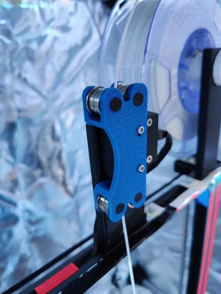 CR-10 V3 filament guide with flanged bearings