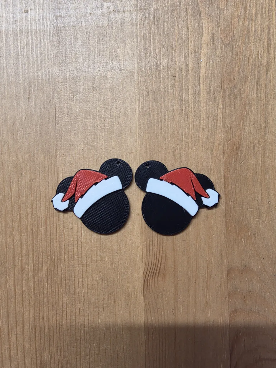 mickey mouse santa earrings view 2
