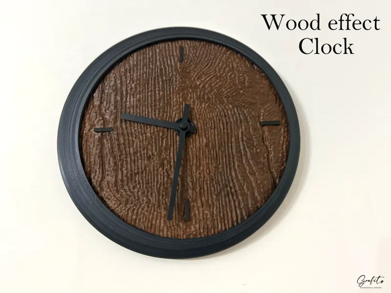 Wood Effect Clock